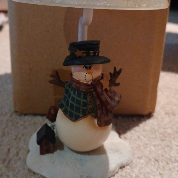 Snowman tealight candle holder (NEW) - Picture 3 of 4